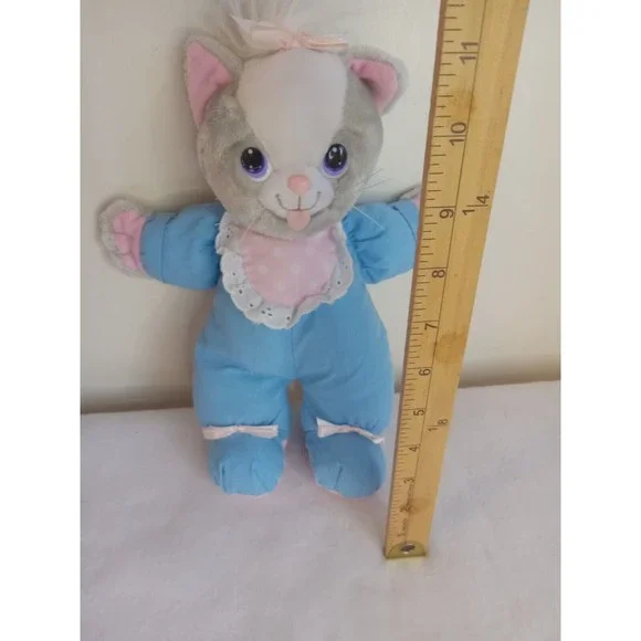 12" VTG 1995 Tyco Magic Bottle Pets 66501 Cat Kitten Stuffed Animal Plush